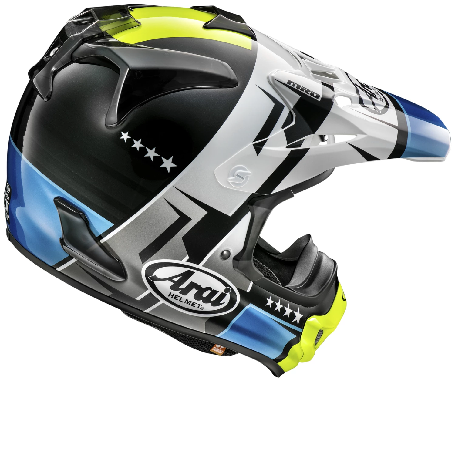 Arai VX-Pro 4 Combat Black/White/Blue Helmet 2 Arai VX-Pro 4 Combat Black/White/Blue Helmet - Image 2