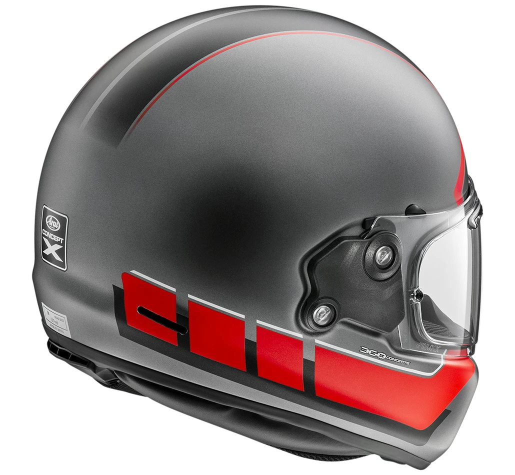 Arai Concept-X Speed Block Matte Red Helmet 2 Arai Concept-X Speed Block Matte Red Helmet - Image 2