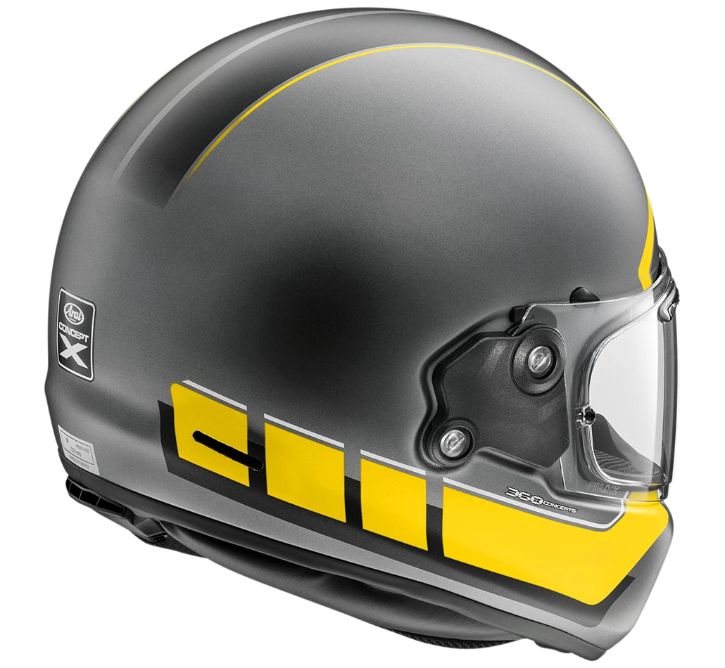 Arai Concept-X Speed Block Matte Yellow Helmet 2 Arai Concept-X Speed Block Matte Yellow Helmet - Image 2