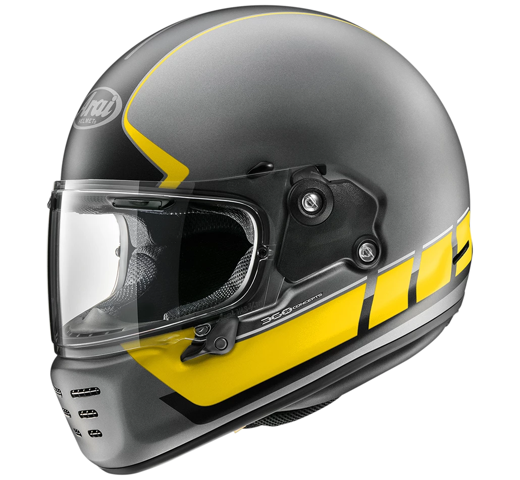 Arai Concept-X Speed Block Matte Yellow Helmet 1 Arai Concept-X Speed Block Matte Yellow Helmet