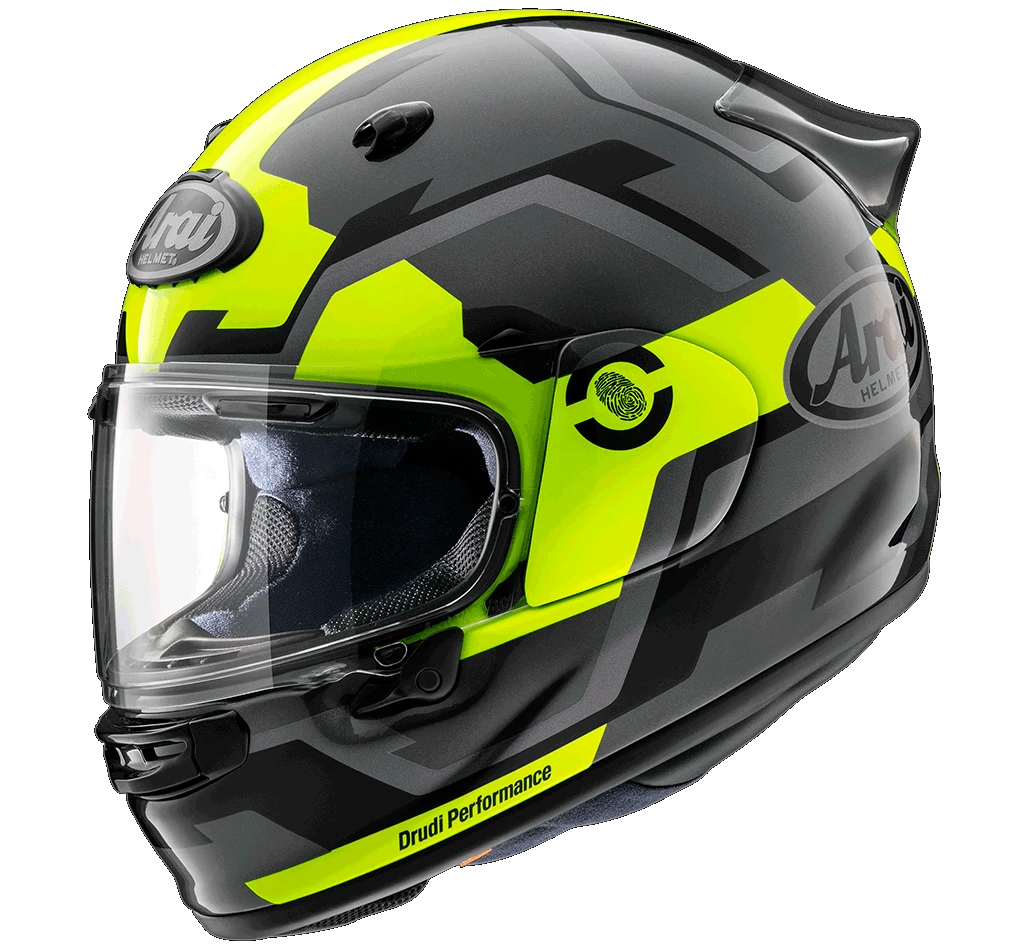 Arai Quantic Face Fluro Yellow Helmet 1 Arai Quantic Face Fluro Yellow Helmet